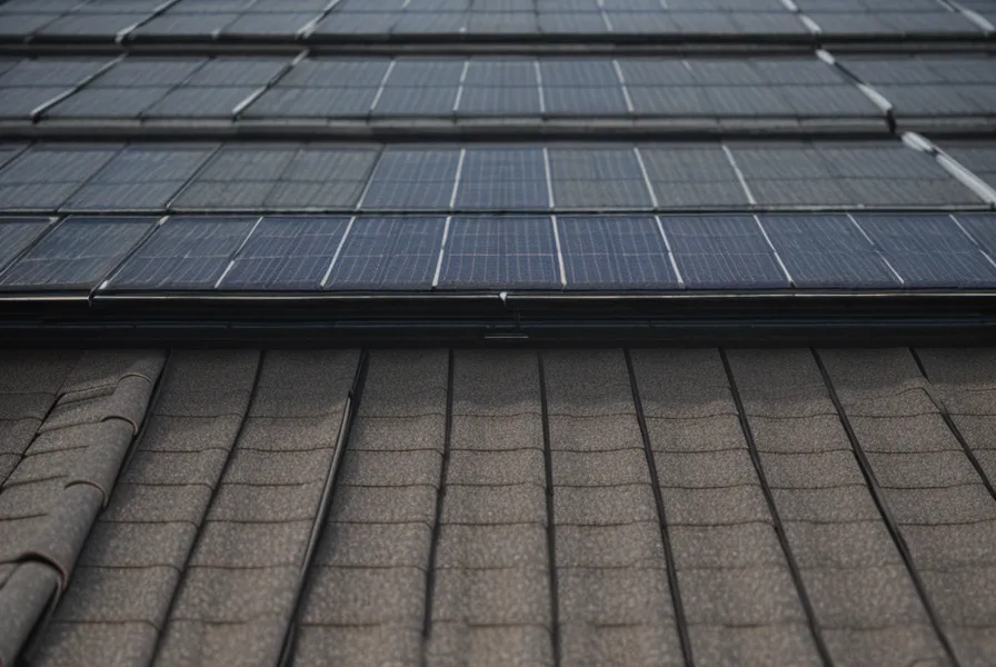 Panneaux solaires sur un toit en tuiles sous un ciel d'automne couvert, gestion de l'énergie solaire en Occitanie