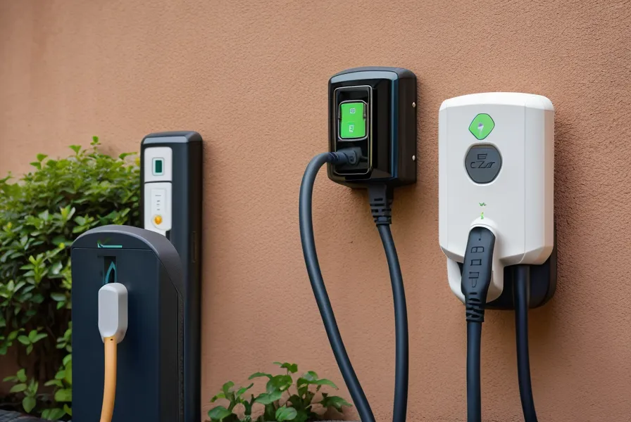 Prise de recharge pour voiture électrique à la maison, un défi quotidien de la transition énergétique en autoconsommation solaire